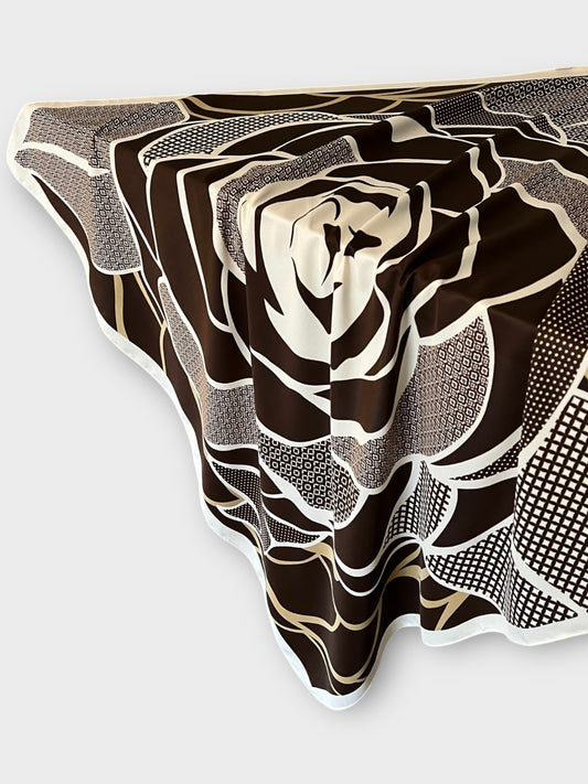 Square Satin Hijab - Rose Brown