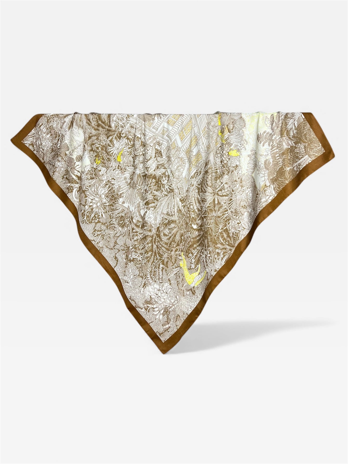 Square Hijab Silk - Wood Brown 