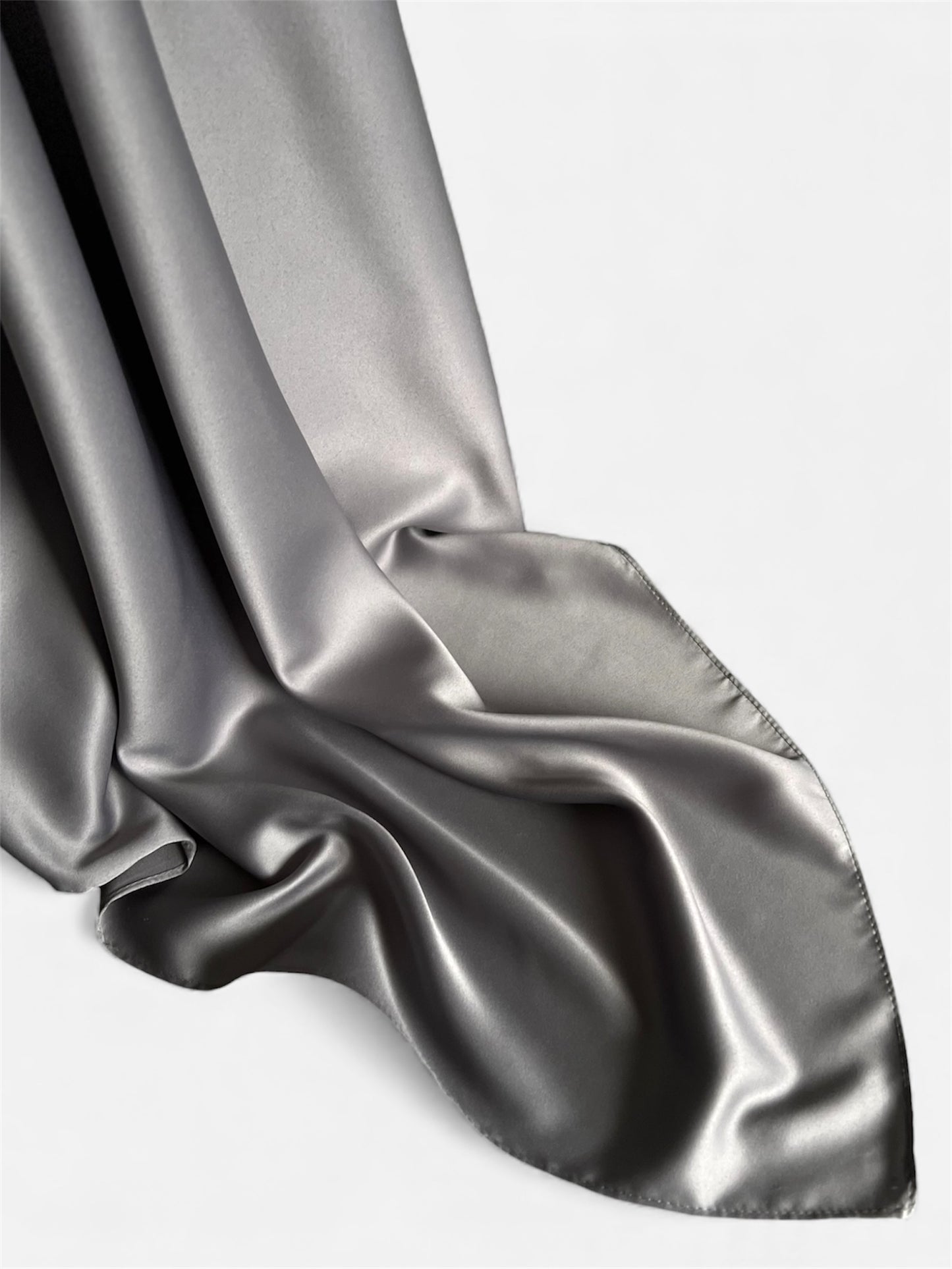 Square Satin Hijab - Light Grey
