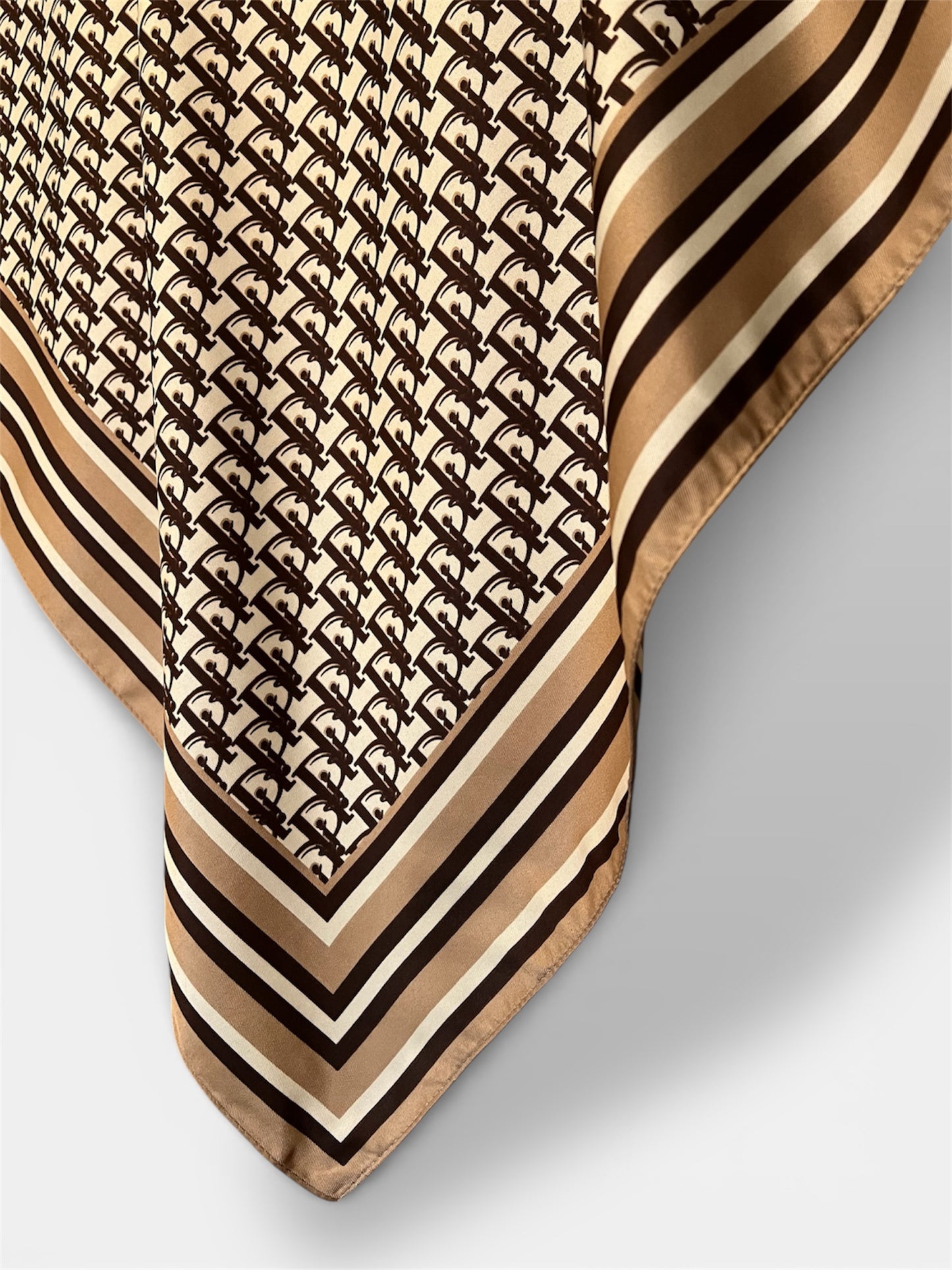 Square Satin Hijab - Monogram