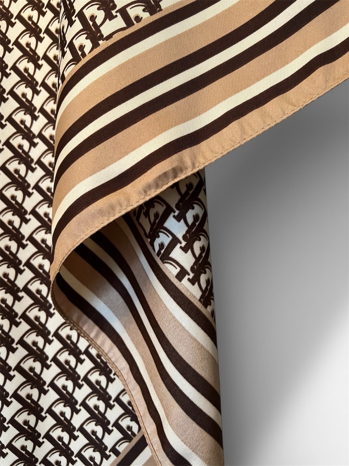 Square Satin Hijab - Monogram