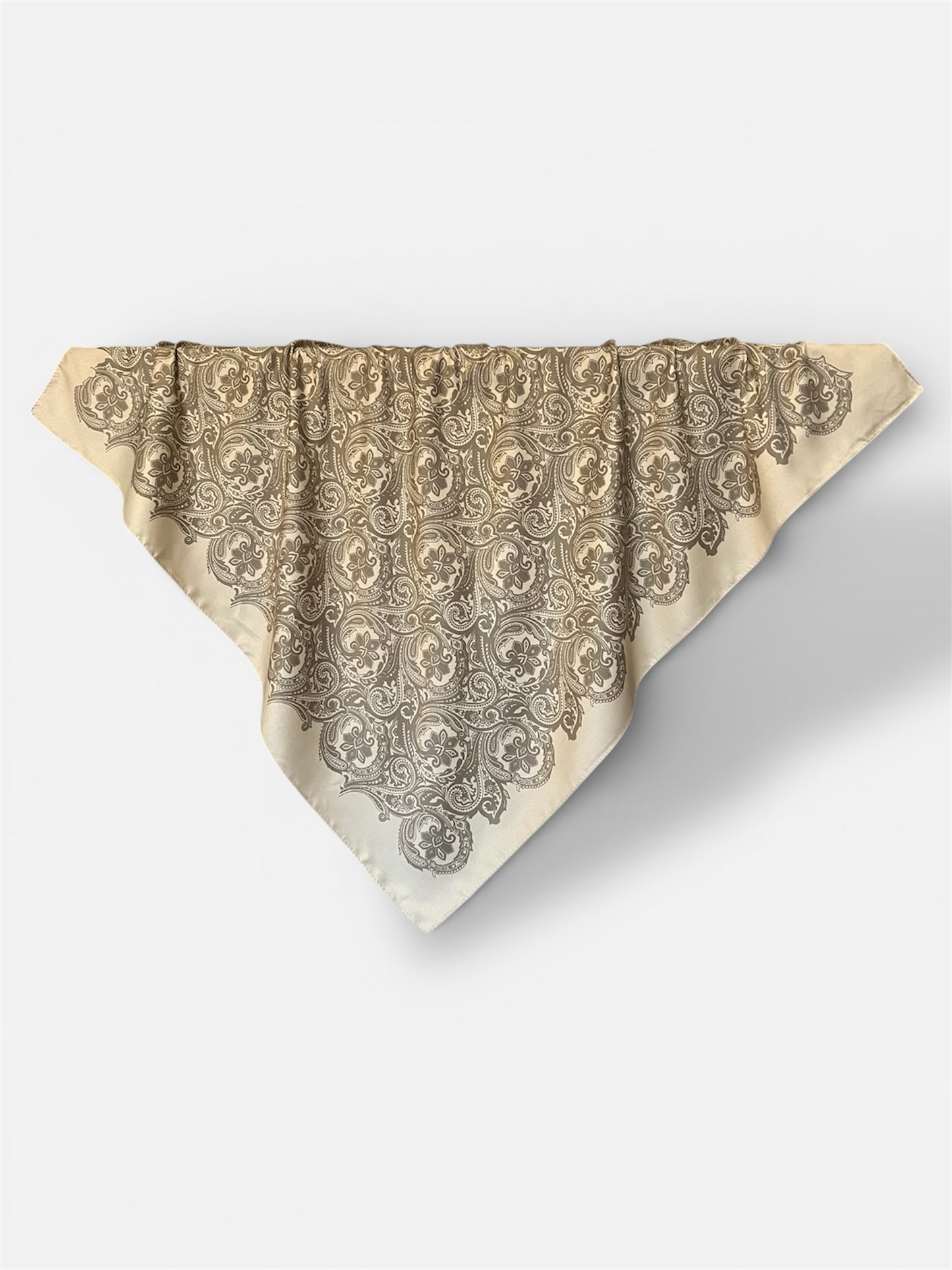 Square Satin Hijab - Paisley Sand
