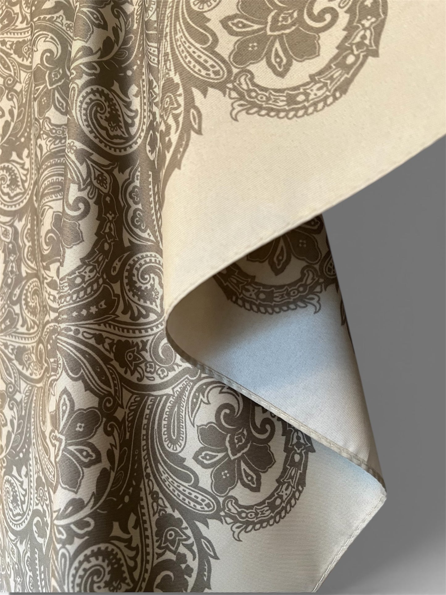 Square Satin Hijab - Paisley Sand